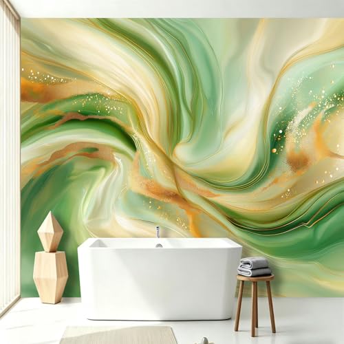 Papier peint 3D ondulation sable dore pour transformer un mur blanc terne - 4