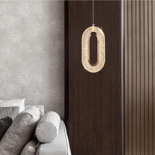 Image of Hanging Lights for Living Room, Pendant Lights for Ceiling of Kitchen Island, Hanging Lamp for Home Decoration and Modern Lamps for Hotels and Cafe (Pack of 1) (Oval)