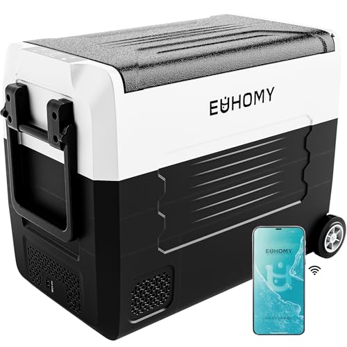 EUHOMY 12 Volt Refrigerator, 58QT(55L) 12V Fridge, Electric Cooler 12/24V DC 100-240V AC...