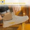 R-Win Welding Steel Toe Cap Work Boots Suede Leather Slip On Non Slip Low Top Mid Top Safety Trainers Construction Industrial Shoe #5