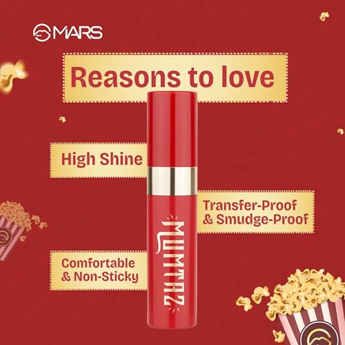 Image of MARS Cinemagic Transfer-Proof Lip Gloss (2.4ml) (01-NOOR) | Intense High-Shine Color | Upto 12 hr Long-Lasting | Smudge-Proof | Lightweight | Comfortable | Doe-Foot Easy Applicator