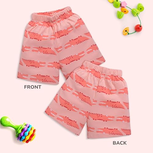 Image of LuvLap Baby Boys & Girls Regular Fit 100% Cotton Shorts Pack of 6