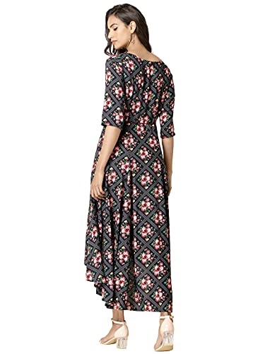 Image of Indya Women's Rayon Floral Regular Kurta
