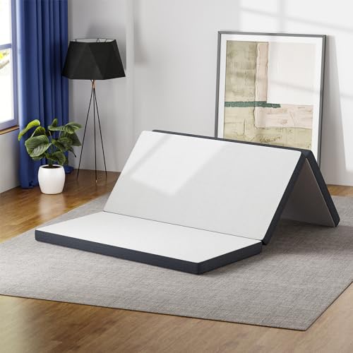 Image of FDW Mattress/Foldable Mattress for Kids and Adults/Medium-Firm Mattress with a Collapsible and Washable Cover/Suitable for RV Travel Camping Guest,Full