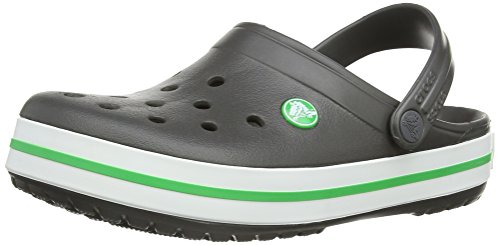 Image of Crocs Unisex-Adult Men's and Women's Crocband Clog (Retired Colors), Graphite /Grass Green, 9 Women /7 Men