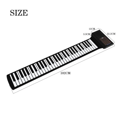 LentLY EP-15 Piano électrique intelligent à 61 touches, clavier de piano électrique numérique portable pliable – Touches d’effets sonores rouges, rechargeable, adapté aux débutants, aux apprenants ava - Les Beatles, Paul McCartney, John Lennon, RIngo Starr, George Harrison LentLY EP-15 Piano électrique intelligent à 61 touches, clavier de piano électrique numérique portable pliable - Touches d'effets sonores rouges, rechargeable, adapté aux débutants, aux apprenants ava – Image 5
