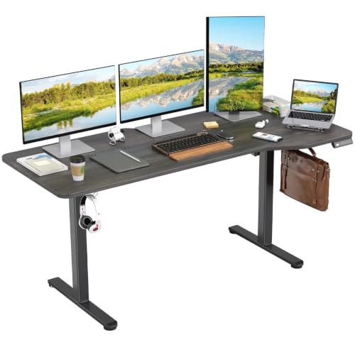 Amazon | Sunon 昇降デスク 電動 昇降式 スタンディング 幅160cm 耐