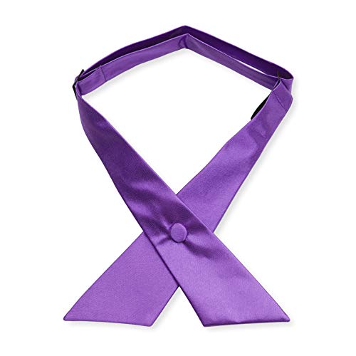 Image of Women's or Men's Crossover Neck Tie Solid Color Continental Tie
