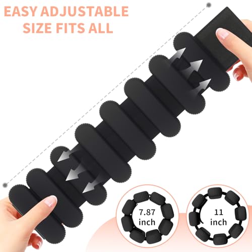 Image of YOVKOK Adjustable Ankle Weights for Women Men,Wrist Weights set for Walking Running,1 Pair (1Lbs Each) Silicone Workout Weights for gym fitness, Jogging,yoga,pilates,strength training,physical therapy