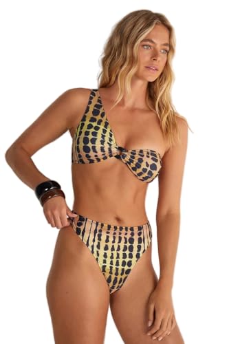 Women's Ombre Leopard One Shoulder Ring Bikini Set