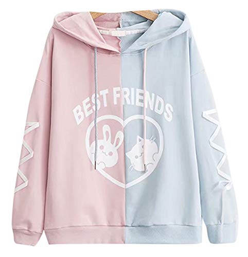 CRB Fashion Cosplay Anime Bunny Emo Girls Cat Bear Ears Emo Bear Top Best Friends Shirt Pullover Sweater Hoodie