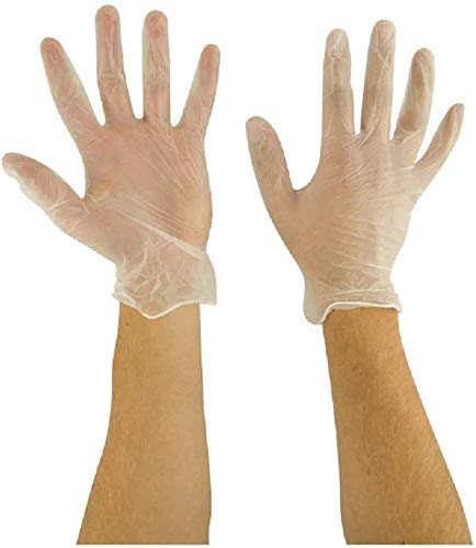 Golden Protective Services Outlet GPS Standard Disposable Vinyl Gloves, Non-Sterile, Ambidextrous, 4 Mil, 100 Gloves Per Box (Medium)