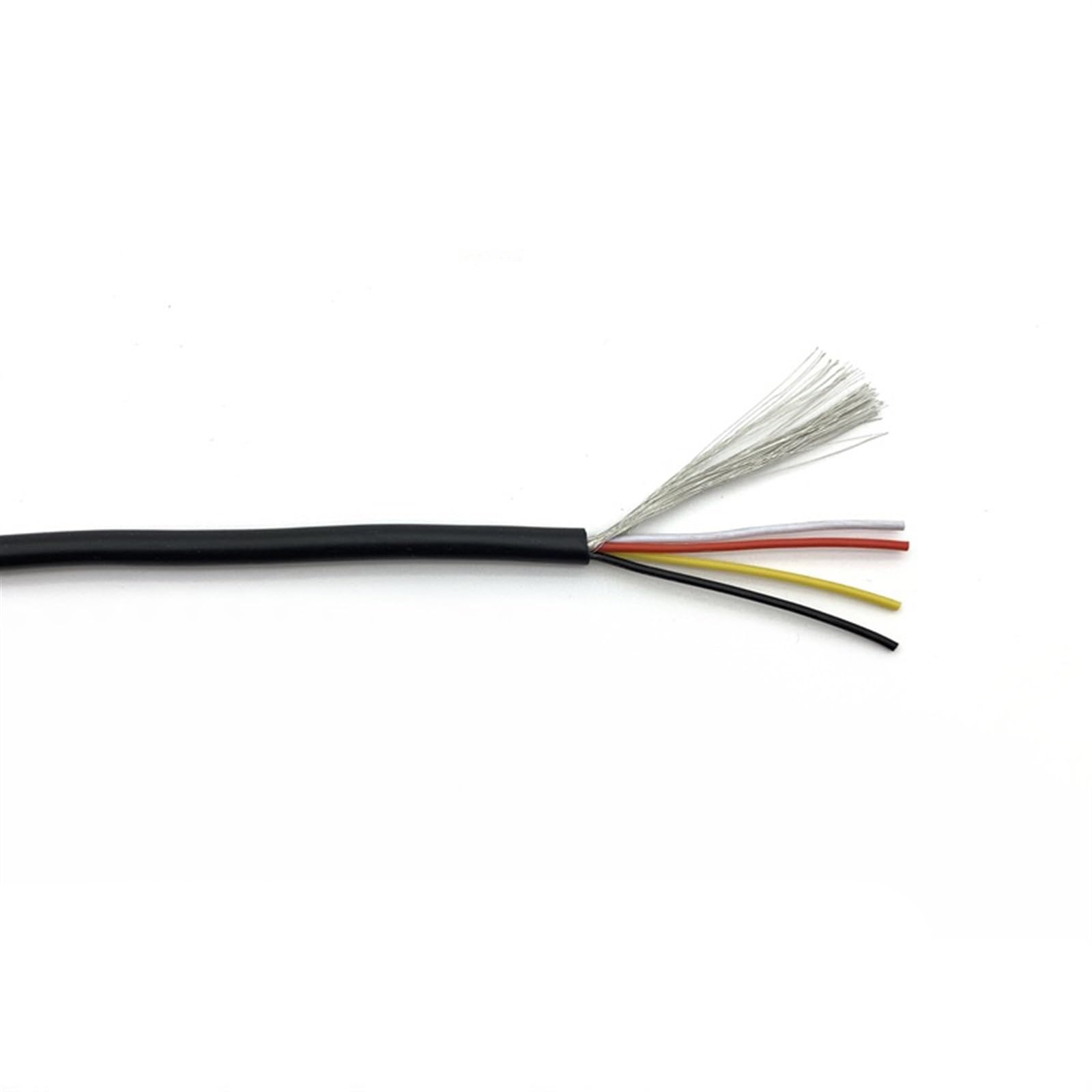 cavo schermato, Cavo di controllo del segnale in rame 24AWG UL2547 schermato 2-7 conduttori diverse dimensioni(Grey,5Cores x 10meter)
