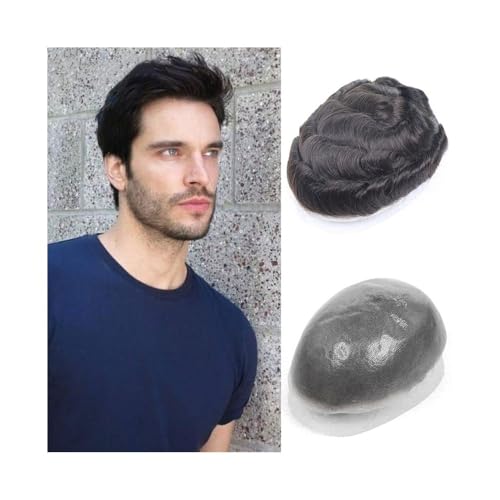 Prothèse capillaire homme noire naturelle pour le sport et le quotidien