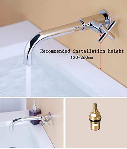Robinet d'eau simple froid mural encastrable cuivre chrome pour bac vadrouille ménage - 4