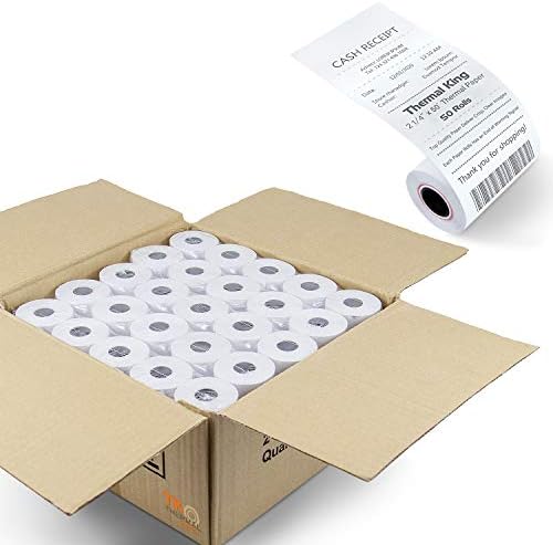 TK Thermal King, 2 1/4" x 50' Thermal Paper, 50 Rolls