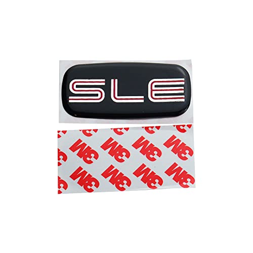 Image of 2Pcs SLE Cab Emblems 3D Badge Logo Nameplate Sticker Roof Pillar Replacement for SLE 15036134 Pickup Truck SUV (Silver /Black)