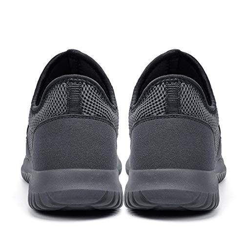 Qansi Mens Slip On Sneakers Lightweight Athletic Sports Running Walking Shoes Comfortable Workout Gym Tennis Shoes Gray 11.5 #TOP3