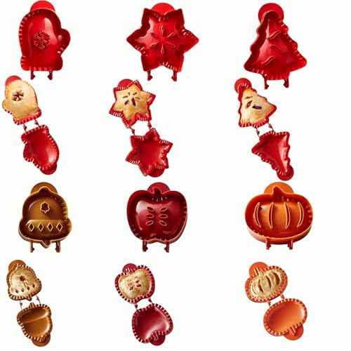 Image of Mini Pie Molds For Baking-Dough Presser Mini Pocket Pie Molds,Hand Pie Press Mold Maker For Baking,Party Potluck Hand Pie Molds,For Festivals And Parties (6 Pcs Combination set)