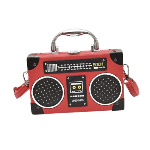 Sac bandoulière femme forme de radio rétro - Pochette chic et pratique Gatuida