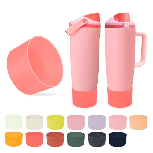 Kaitiaki Silicone Boot for Owala 30oz & 40oz FreeSip Sway Bottles & Tumblers - Non-Slip, Scratch-Resistant, Stability Enhancer, Available in 12 Colors (Angel Food Cake Red)