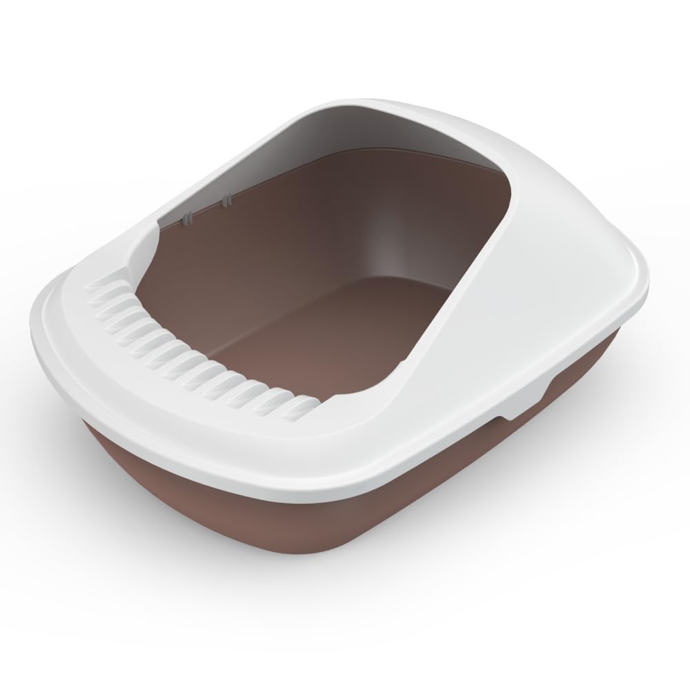 AllPetSolutions Cat Plastic Shell Litter Tray Toilet With Scoop Kitten Easy Cleaning Litter Tray | 50.5 x 38 x 23cm