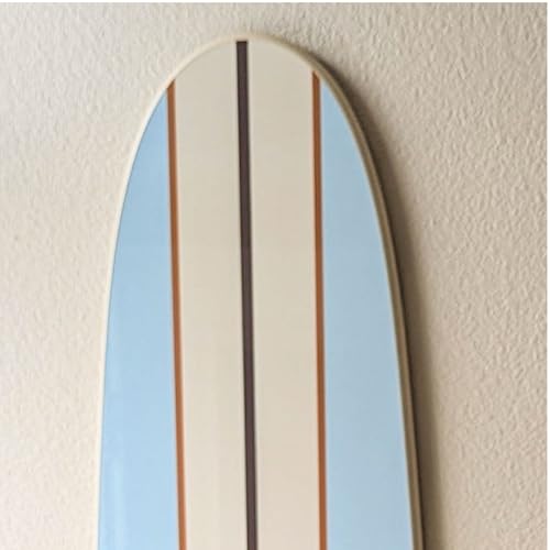 Surfboard Longboard Wall Decoration Décor - Hangs Vertical or Horizontal – Glossy Surface Like a Real Surfboard – Beach House, Coastal Living, Tropical Beach Theme – 66 inches Long Blue - Image 7