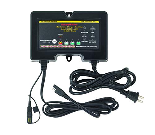 BatteryMINDer 128CEC1-AA-S5: 12 Volt-8 Amp Concorde Aviation Battery Charger, Battery Maintainer, and Battery Desulfator