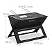 Relaxdays 10026545 Negro Barbacoa Portátil con Parrilla de Carbón y Rejilla, Plegable,...