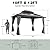 Endark 10' x 12'FT Hardtop Gazebo,Aluminum Frame Canopy with Double Galvanized Steel Roof for Patios, Garden, Parties, Lawns