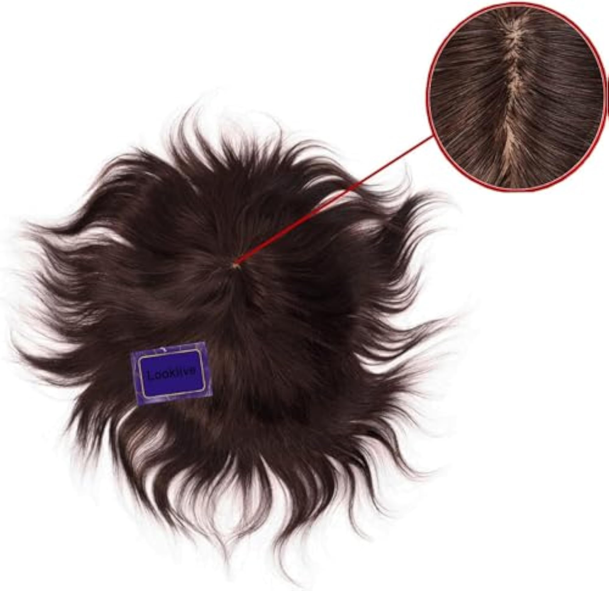 Men's Human Hair Wig, Mirage Hair Patch in Black