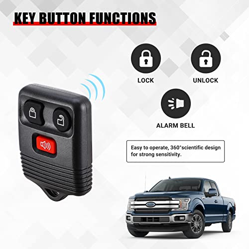 Big-Autoparts BA11001001 2 Replacement Keyless Entry Remote Key Fob Clicker Transmitter Compatible thumb #2