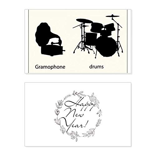 Tarjeta de bendición musical de Año Nuevo para decorar tu rincón favorito con energía