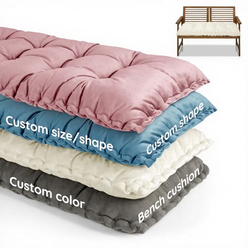 Olliwand Window Seat Cushions Indoor,Non-Slip Soft Custom Size/Color Bench Cushions,Tufted Custom Cushions for Bench Seat Indoor,Optional Ties