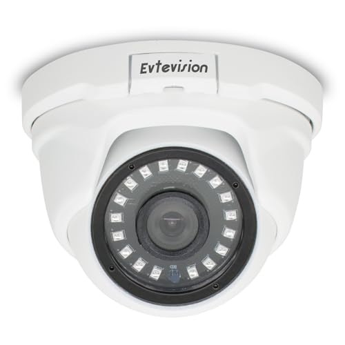 Evtevision 1080P 4-en-1 IP66 CCTV Cámara de Seguridad AHD/TVI/CVI/CVBS Cámara de Vigilancia Resistente Analógica 2MP Interior/Exterior 65 pies Visión Nocturna