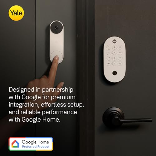 Yale Ash Keyed Deadbolt Smart Lock with Google Matter, YRD510-MT1-ASH