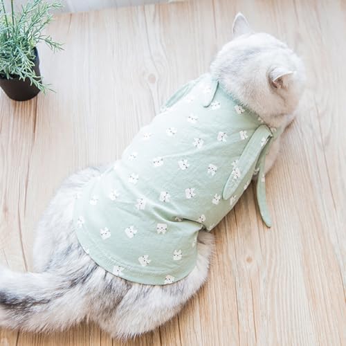 Roupa reutilizável macia para animais de estimação gatinho aconchegante moda simples lavável roupas