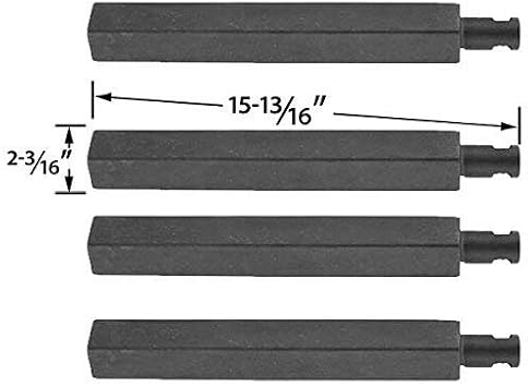 4 Pack Cast-Iron Grill Burner for CharBroil 463247404, Costco 720-0039-LP, Jenn-Air 720-0062, 720-0062-LP, Virco 720-0062, 720-0062-LP and Nexgrill 720-0039-LP, 720-0050 Gas Grill Models