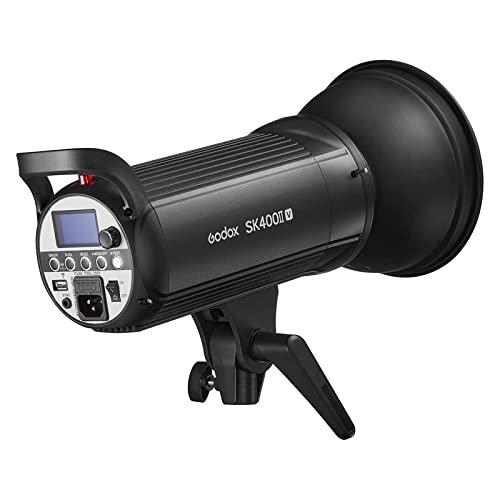 Image of Godox SK400II-V SK400IIV Professional Studio Strobe Flash Light,GN65 0.1-1.5S Recycle Time,2.4G X System,Bowens Mount with 10W LED Modeling Lamp for Photography(Godox SK400II Upgrade)