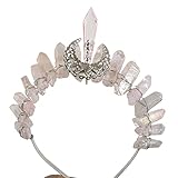 Elegante diadema de corona de cuarzo de cristal, adecuada para fiestas, bodas, actividades de compromiso, para sesión de fotos, diadema para niña con diamantes de imitación, B, Talla única
