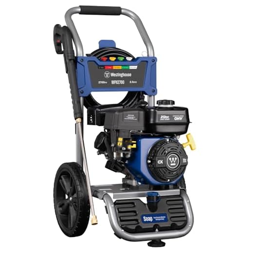 Westinghouse WPX2700 Gas Pressure Washer, 2700 PSI and 2.3 Max GPM, Onboard Soap Tank, Spray Gun and Wand, 4 Nozzle Set, for Cars/Fences/Driveways/Homes/Patios/Furniture