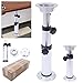 RENFANSHOP Table Pedestal Stand, Adjustable Table Pedestal Stand Leg and Base, 16.9 29.1 Inch Aluminum Alloy Detachable Table Base for RV Yacht Sailboat Motorhome Marine Boat Caravan Silver