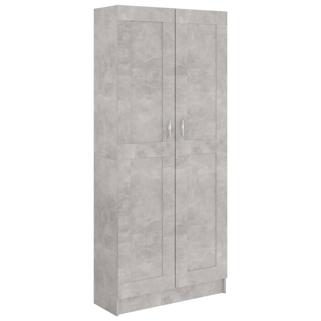 vidaXL Szafka na książki, szarość betonu, 82,5x30,5x185,5 cm, płyta