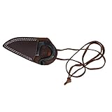 AleHorn Medieval Finger Knife - Tactical Knife - Self-Defense Weapon - Neck Knife - Genuine Leather