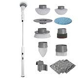 4YourHome High Power Rechargeable Cordless Turbo Spin Scrubber Cyclone Cleaning Brush 7.4V Li-ion