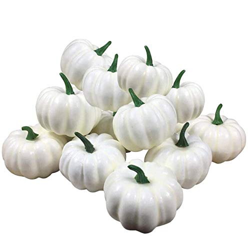 Image of Ulalaza 16pc Artificial Pumpkins Home Decor Set - 30 Maple Leaves & 10 Acorns & 2 Pinecones