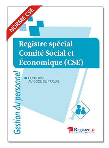 Registre spécial comité social et économique CSE - M010 Cover