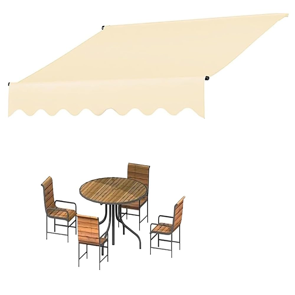 Auvent en polyester imperméable rétractable 4,5x4m résistant aux UV
