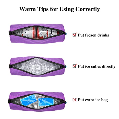 Insulated Golf Cooler Bag, Portable Camping Cooler Case, Unisex Soft Waterproof Beer Sleeve for Drinks/Bottled Water/Umbrella, for Daily Work/Travel/Hiking - 2PC - Thumbnail 5