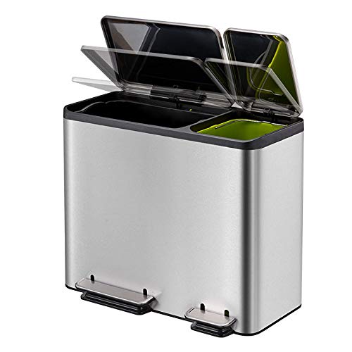 Eko Recycling Bin, Stainless Steel, Stainless Steel Matt, 32,1 X 60,5 X 49,2 Cm #TOP4